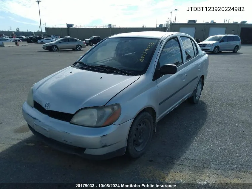 2002 Toyota Echo VIN: JTDBT123920224982 Lot: 20179033