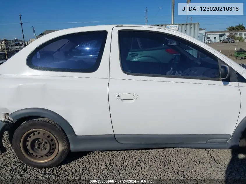 2002 Toyota Echo VIN: JTDAT123020210318 Lot: 39938666