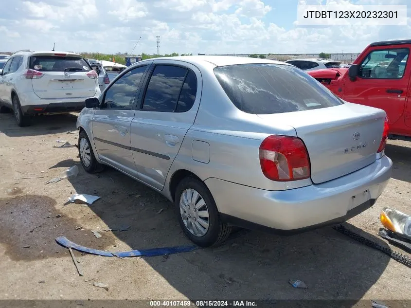 2002 Toyota Echo VIN: JTDBT123X20232301 Lot: 40107459