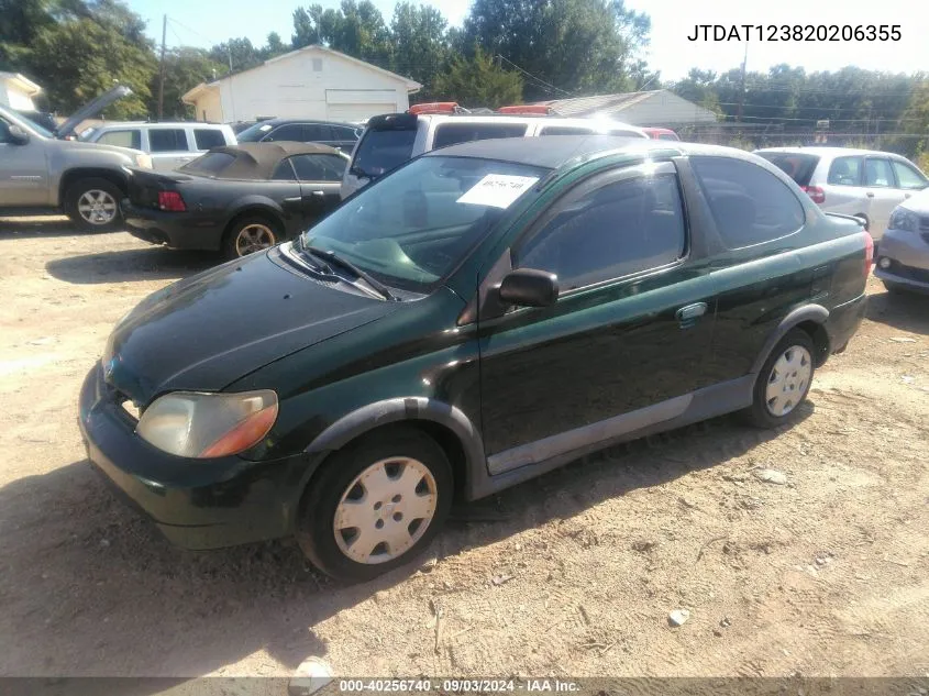 2002 Toyota Echo VIN: JTDAT123820206355 Lot: 40256740