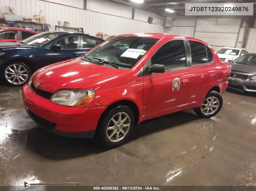 2002 Toyota Echo VIN: JTDBT123320249876 Lot: 40306362