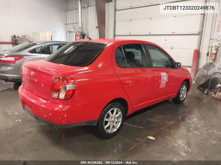 2002 Toyota Echo VIN: JTDBT123320249876 Lot: 40306362