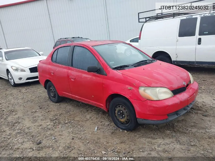 2002 Toyota Echo VIN: JTDBT123820245032 Lot: 40375435