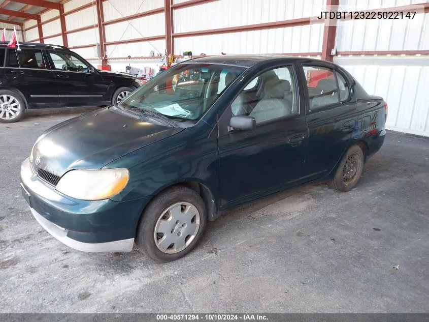 2002 Toyota Echo VIN: JTDBT123225022147 Lot: 40571294