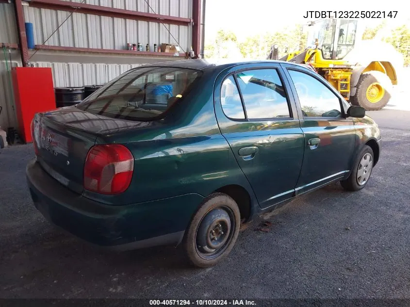 2002 Toyota Echo VIN: JTDBT123225022147 Lot: 40571294