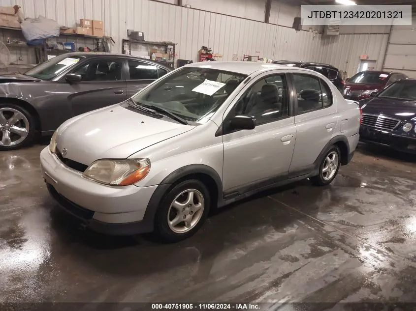 2002 Toyota Echo VIN: JTDBT123420201321 Lot: 40751905