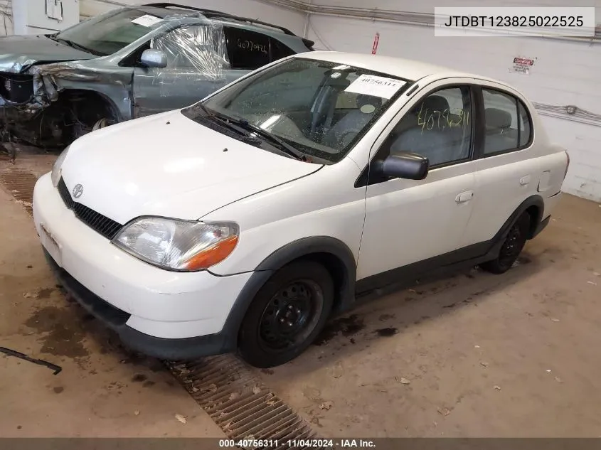 2002 Toyota Echo VIN: JTDBT123825022525 Lot: 40756311