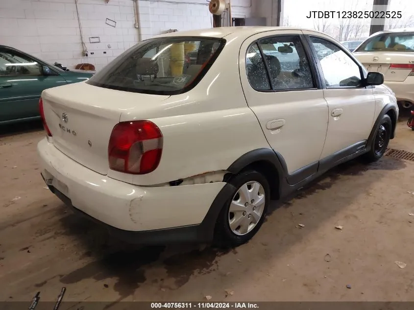 2002 Toyota Echo VIN: JTDBT123825022525 Lot: 40756311