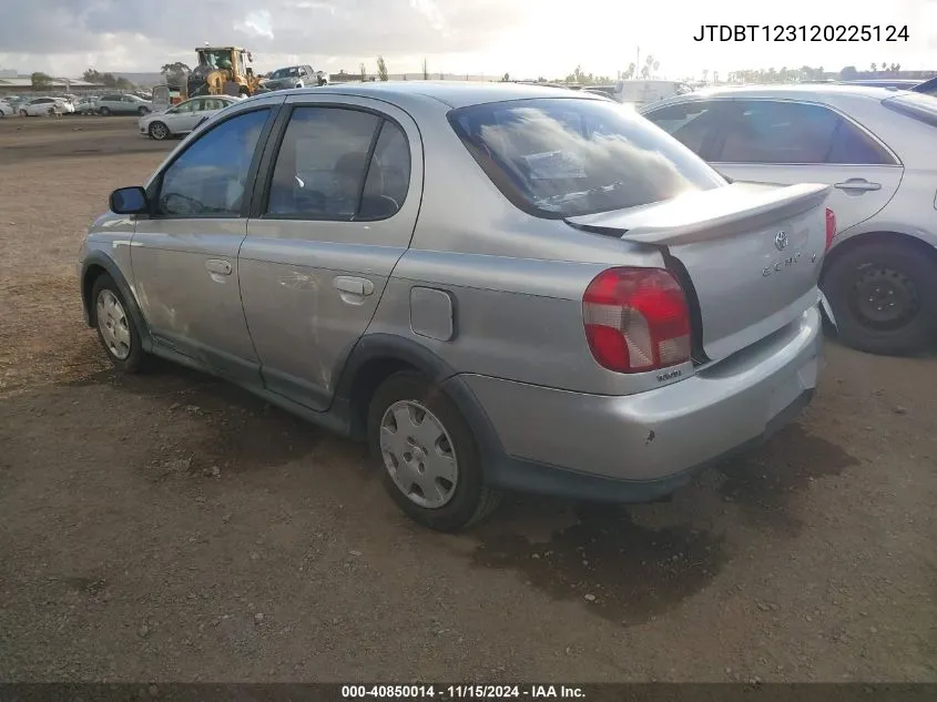 2002 Toyota Echo VIN: JTDBT123120225124 Lot: 40850014