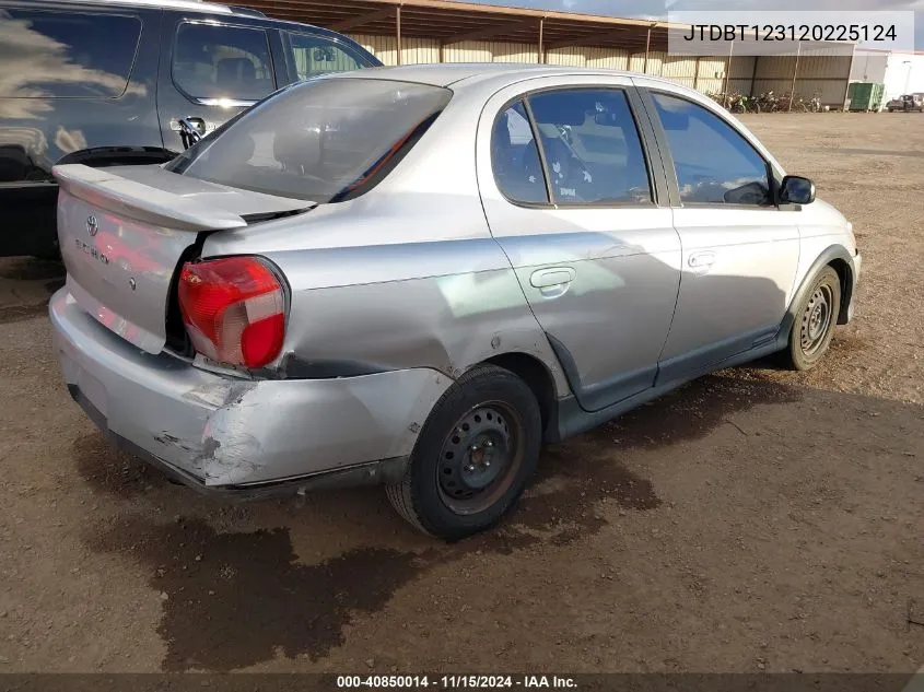 2002 Toyota Echo VIN: JTDBT123120225124 Lot: 40850014