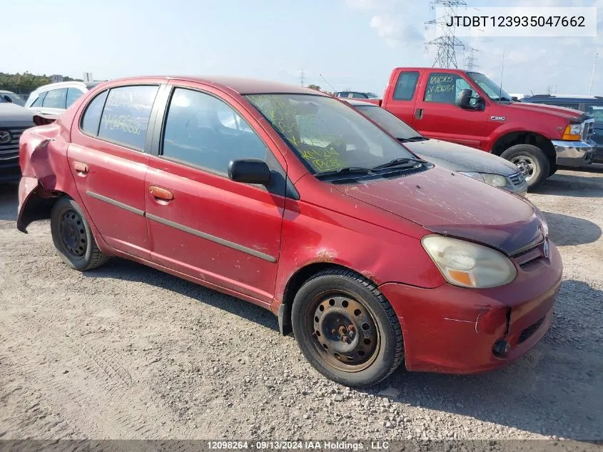 2003 Toyota Echo VIN: JTDBT123935047662 Lot: 12098264