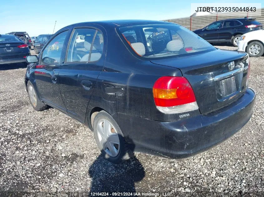 2003 Toyota Echo VIN: JTDBT123935044843 Lot: 12104224