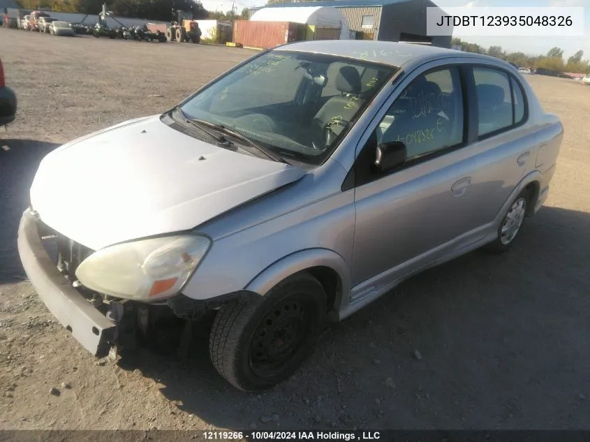 2003 Toyota Echo VIN: JTDBT123935048326 Lot: 12119266