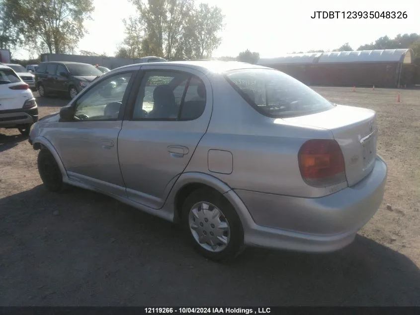 2003 Toyota Echo VIN: JTDBT123935048326 Lot: 12119266