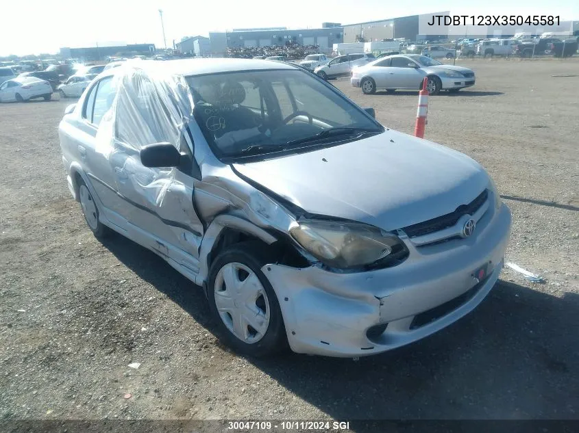 2003 Toyota Echo VIN: JTDBT123X35045581 Lot: 30047109