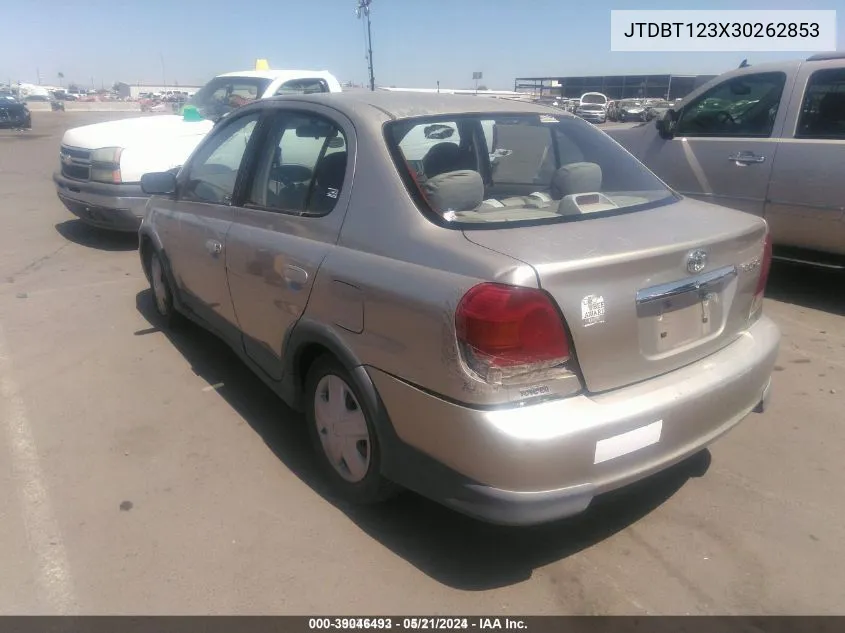 2003 Toyota Echo Base (A4) VIN: JTDBT123X30262853 Lot: 39046493