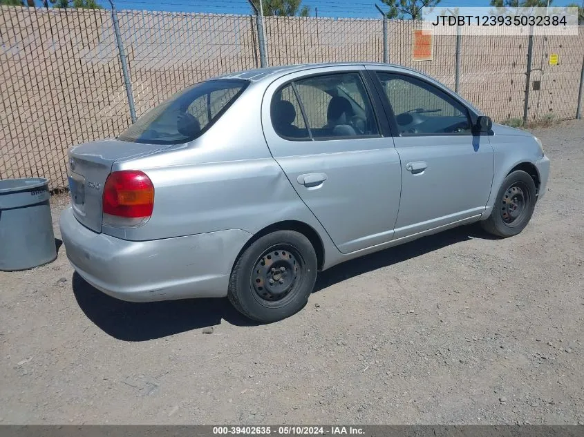 2003 Toyota Echo VIN: JTDBT123935032384 Lot: 39402635