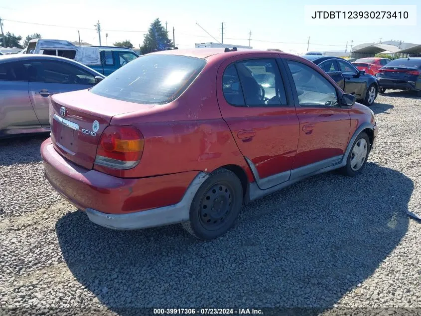 2003 Toyota Echo VIN: JTDBT123930273410 Lot: 39917306