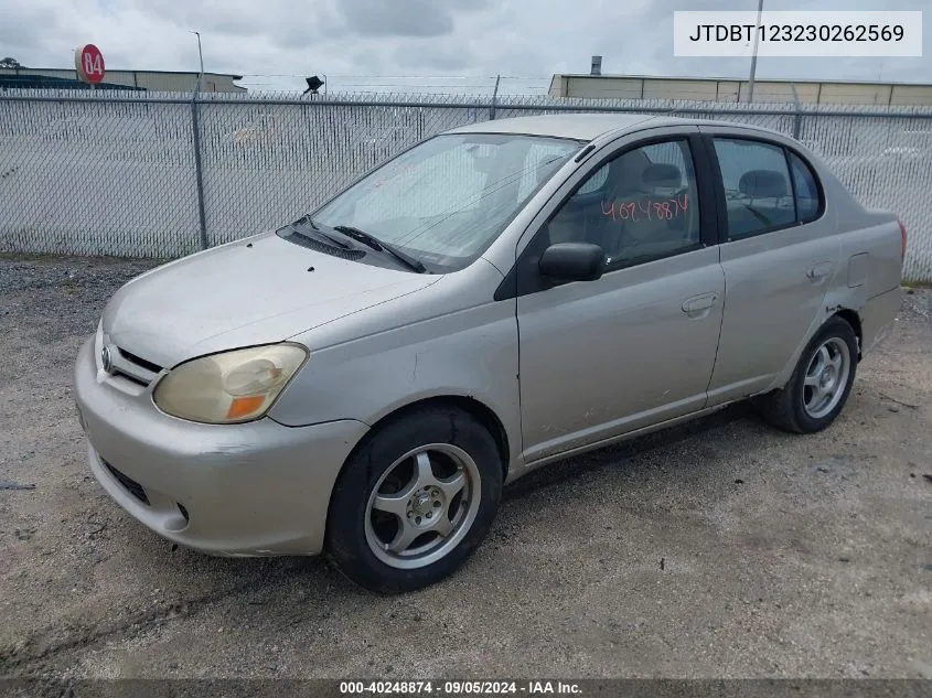 2003 Toyota Echo VIN: JTDBT123230262569 Lot: 40248874