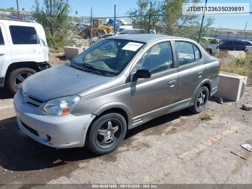 2003 Toyota Echo VIN: JTDBT123635039891 Lot: 40361689