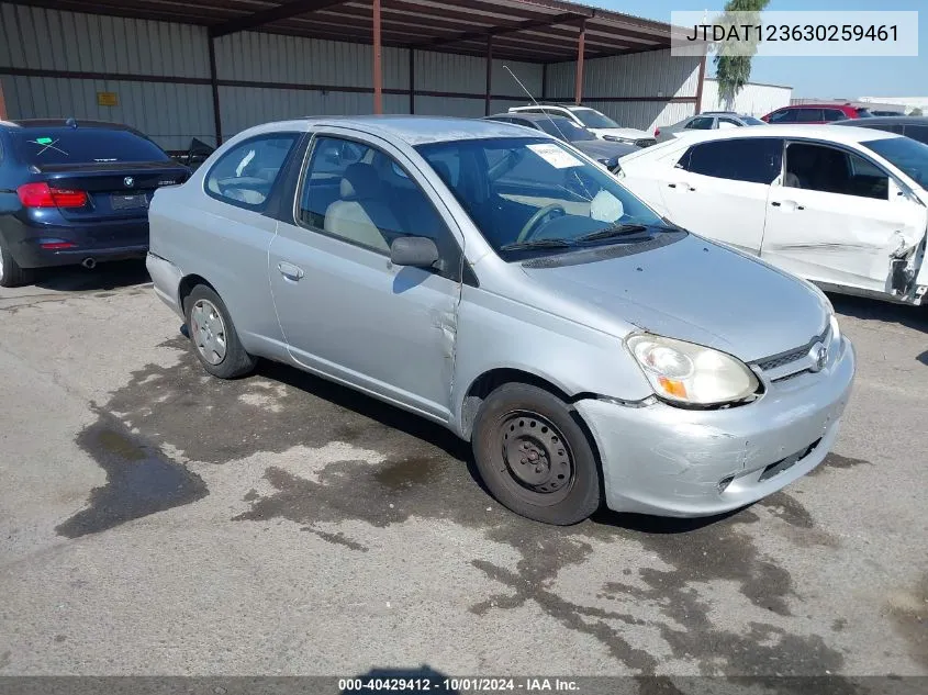 2003 Toyota Echo VIN: JTDAT123630259461 Lot: 40429412