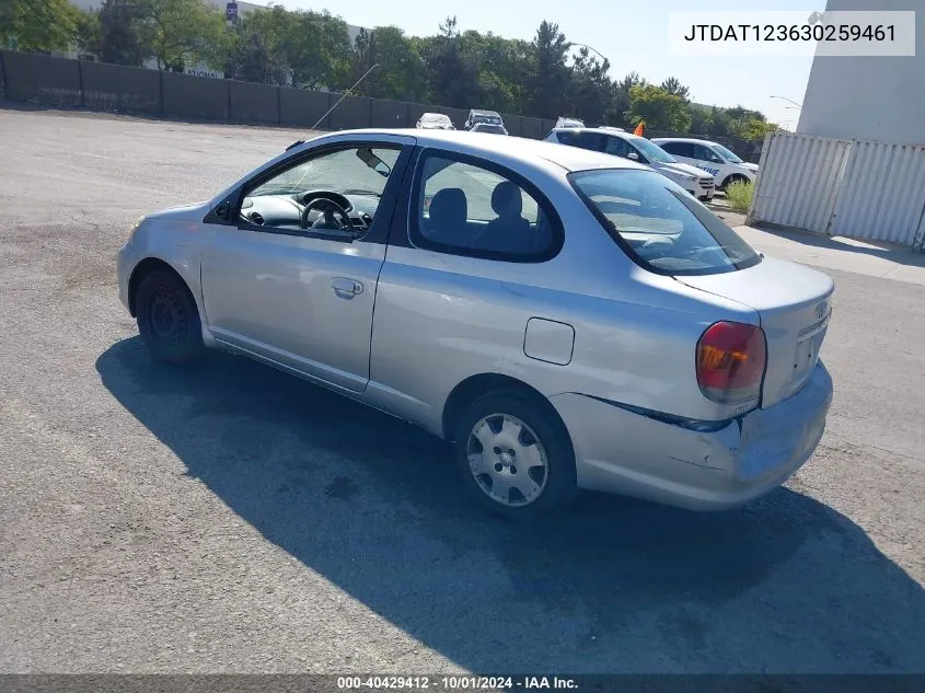 2003 Toyota Echo VIN: JTDAT123630259461 Lot: 40429412