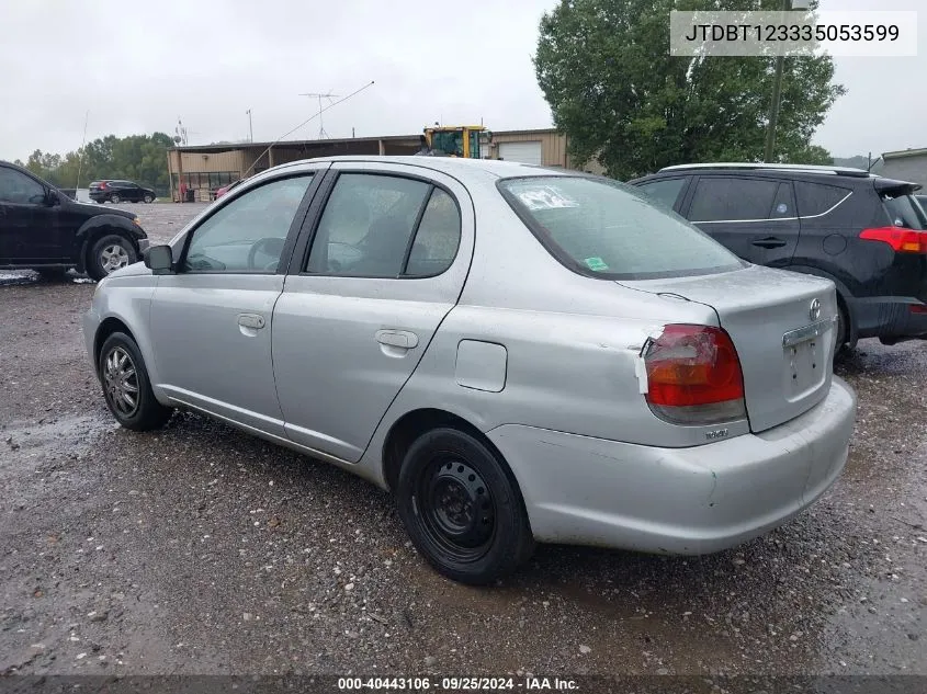 2003 Toyota Echo VIN: JTDBT123335053599 Lot: 40443106