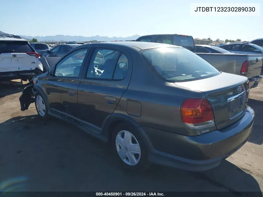 2003 Toyota Echo VIN: JTDBT123230289030 Lot: 40450901