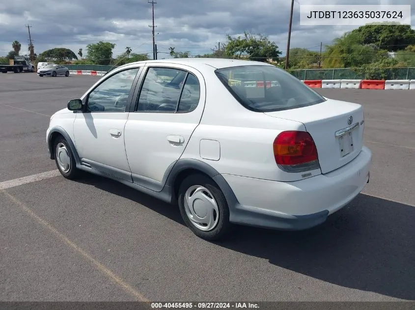 2003 Toyota Echo VIN: JTDBT123635037624 Lot: 40455495