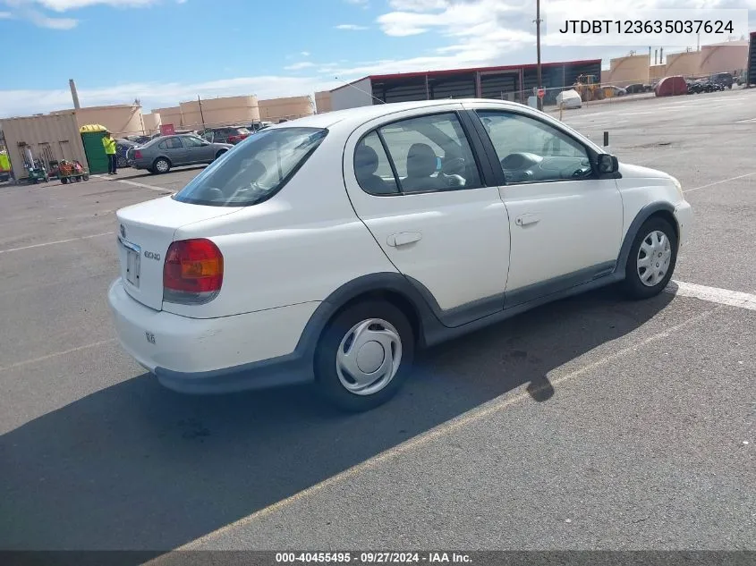 2003 Toyota Echo VIN: JTDBT123635037624 Lot: 40455495