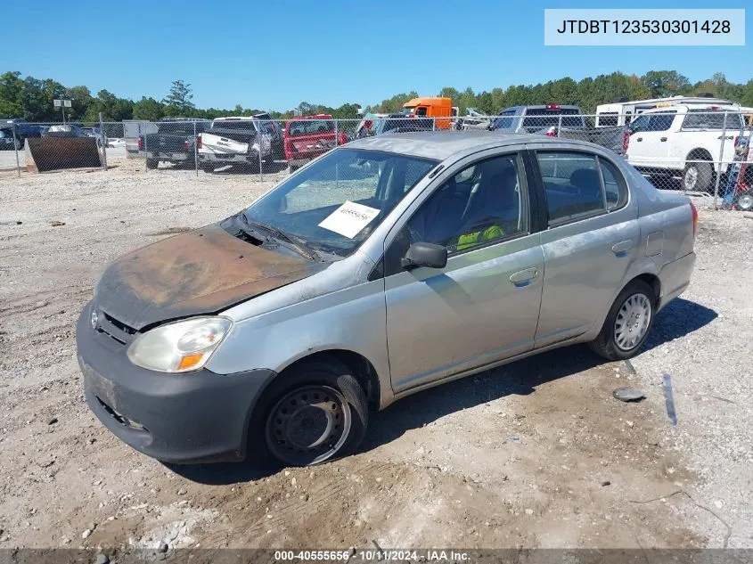 2003 Toyota Echo VIN: JTDBT123530301428 Lot: 40555656