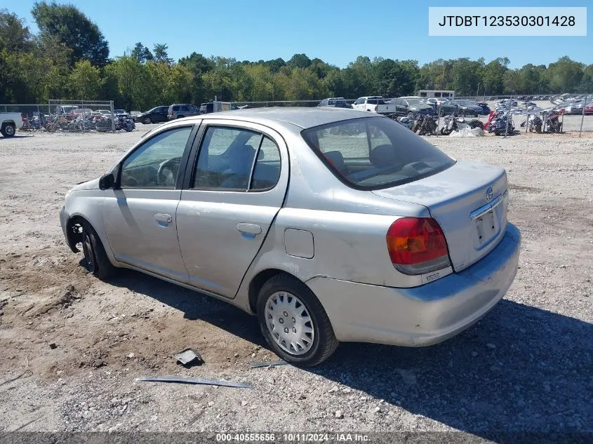 2003 Toyota Echo VIN: JTDBT123530301428 Lot: 40555656