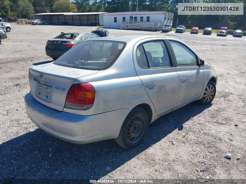 2003 Toyota Echo VIN: JTDBT123530301428 Lot: 40555656