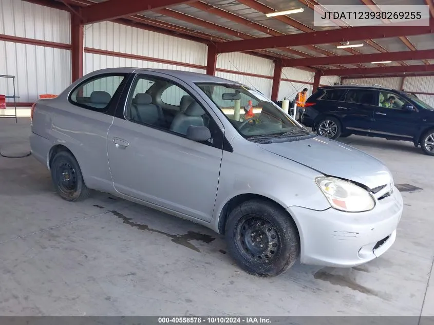 2003 Toyota Echo VIN: JTDAT123930269255 Lot: 40558578