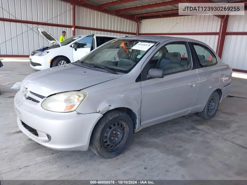 2003 Toyota Echo VIN: JTDAT123930269255 Lot: 40558578