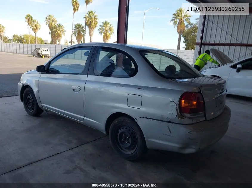 2003 Toyota Echo VIN: JTDAT123930269255 Lot: 40558578