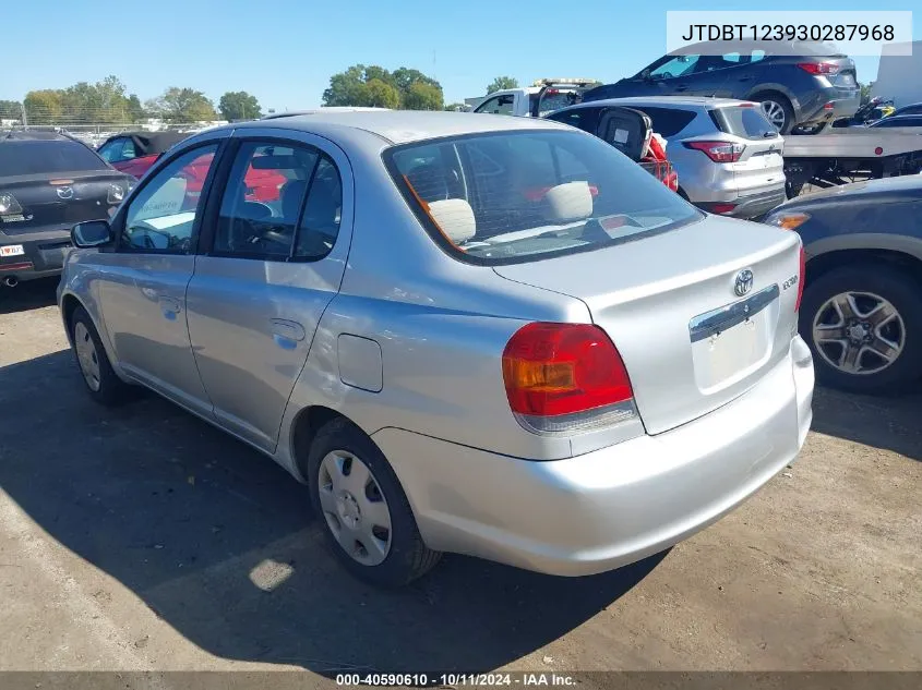 2003 Toyota Echo VIN: JTDBT123930287968 Lot: 40590610