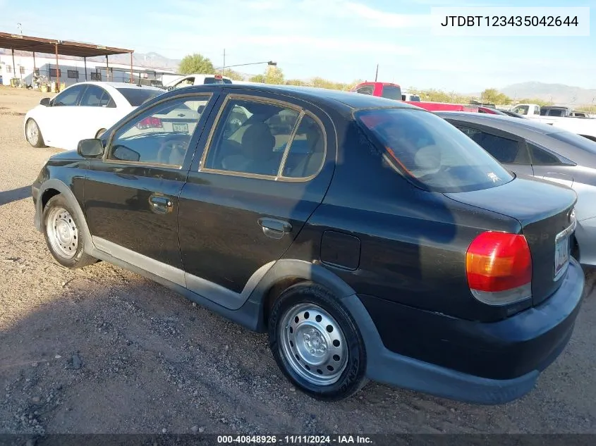 2003 Toyota Echo VIN: JTDBT123435042644 Lot: 40848926