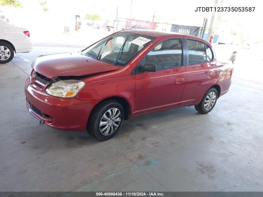 2003 Toyota Echo VIN: JTDBT123735053587 Lot: 40886436