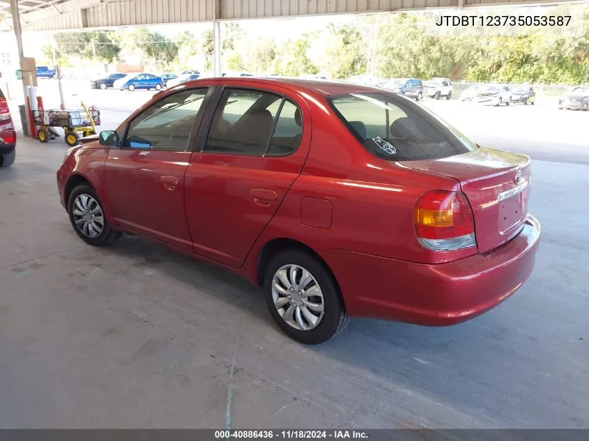 2003 Toyota Echo VIN: JTDBT123735053587 Lot: 40886436