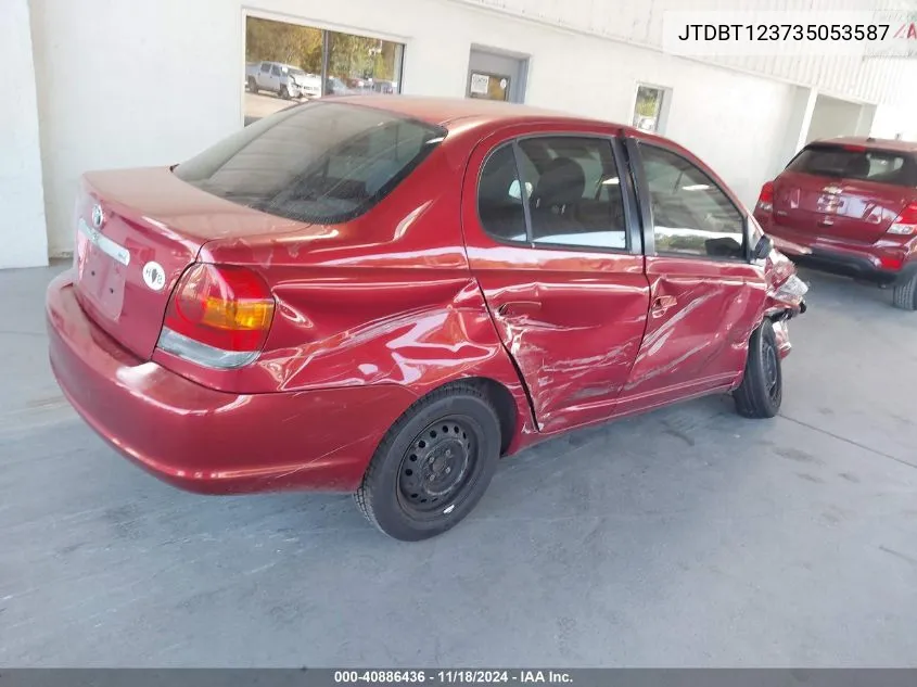 2003 Toyota Echo VIN: JTDBT123735053587 Lot: 40886436