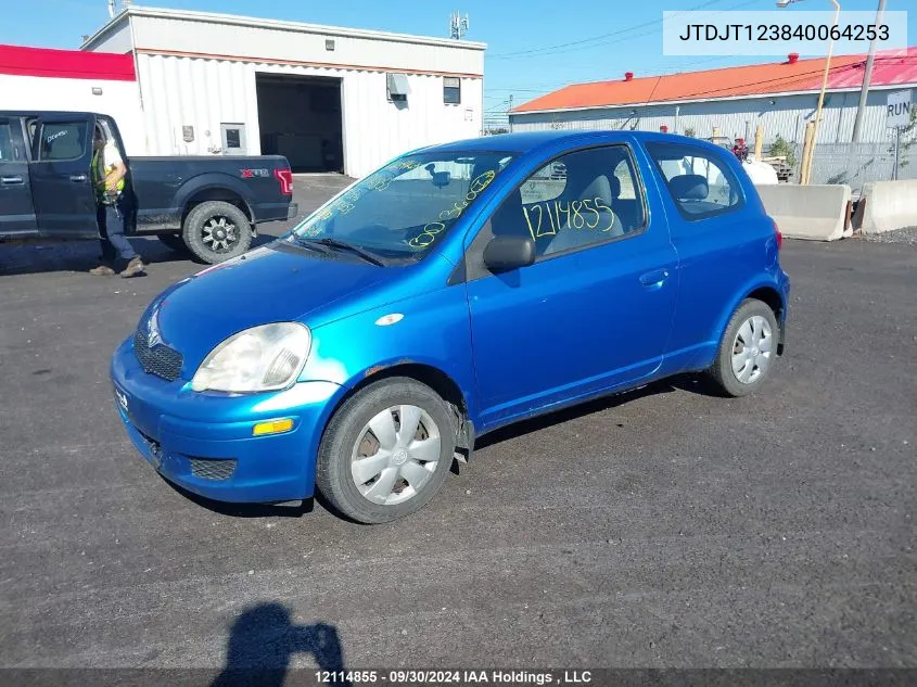 2004 Toyota Echo VIN: JTDJT123840064253 Lot: 12114855