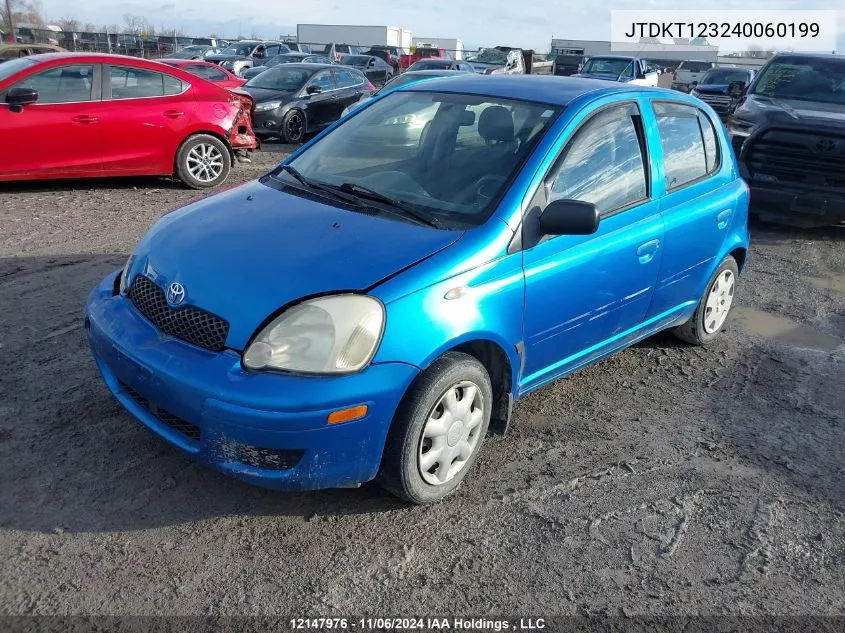 2004 Toyota Echo VIN: JTDKT123240060199 Lot: 12147976