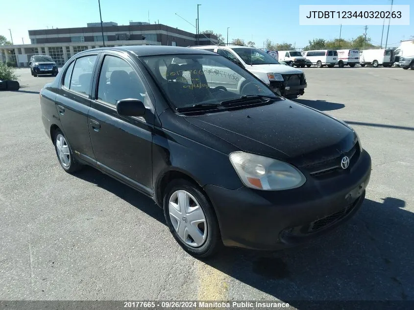 2004 Toyota Echo VIN: JTDBT123440320263 Lot: 20177665