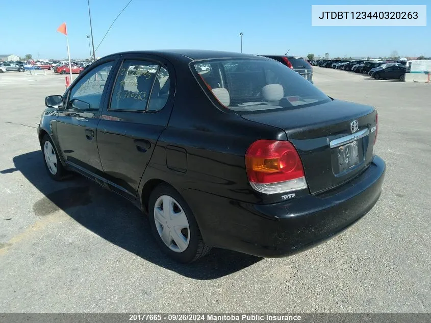 2004 Toyota Echo VIN: JTDBT123440320263 Lot: 20177665