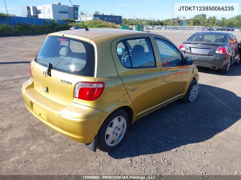 2005 Toyota Echo VIN: JTDKT123850066235 Lot: 12089860