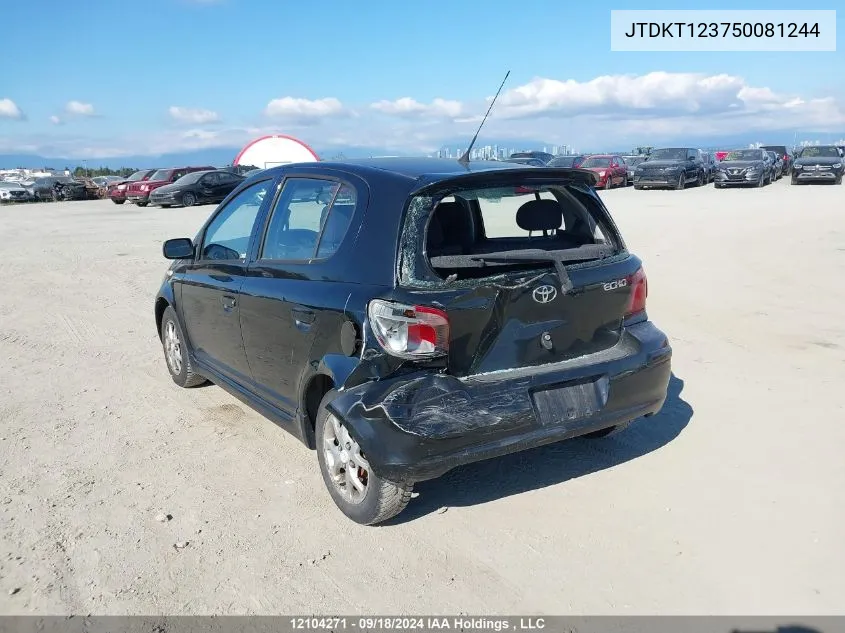 2005 Toyota Echo VIN: JTDKT123750081244 Lot: 12104271