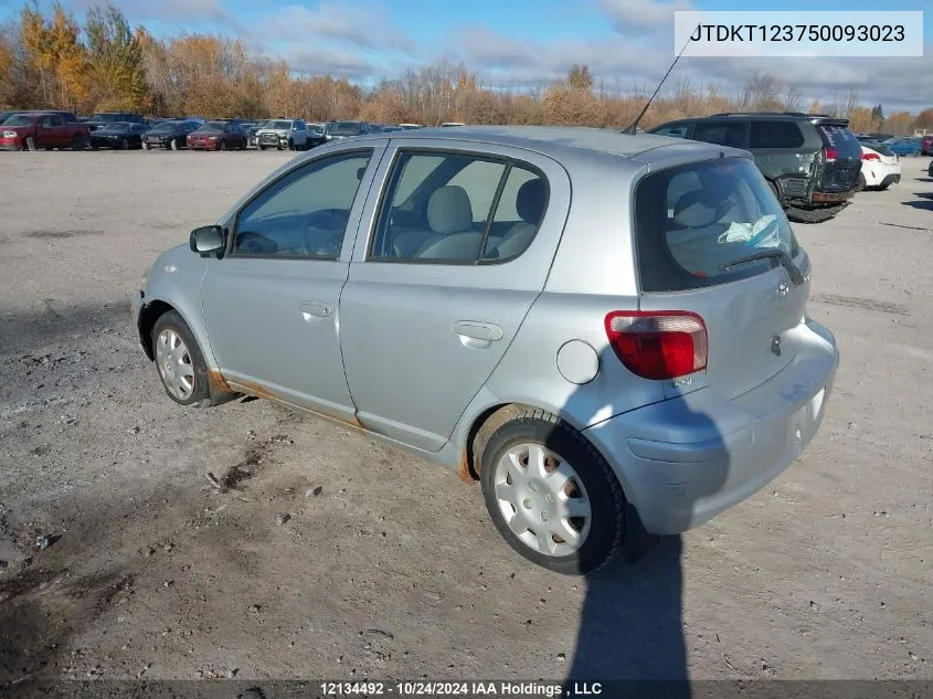 2005 Toyota Echo VIN: JTDKT123750093023 Lot: 12134492