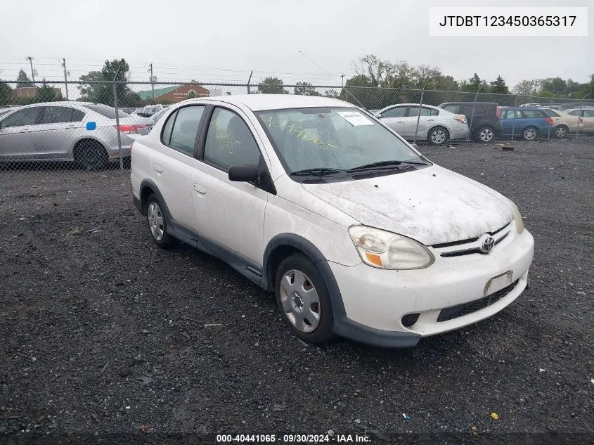 2005 Toyota Echo VIN: JTDBT123450365317 Lot: 40441065