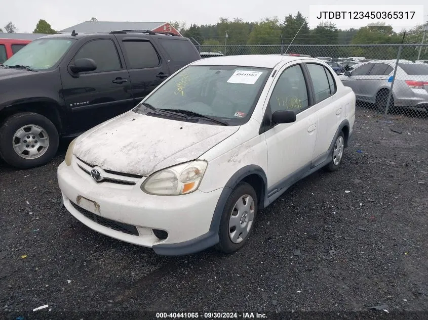 2005 Toyota Echo VIN: JTDBT123450365317 Lot: 40441065